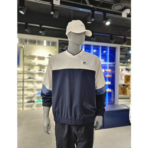 [파주점] 공용 브이넥 우븐 맨투맨(FS2POG3104X-SWH)