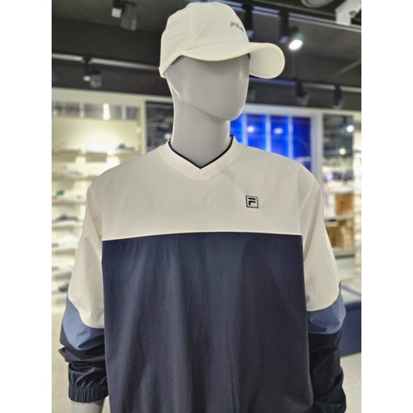 [파주점] 공용 브이넥 우븐 맨투맨(FS2POG3104X-SWH)