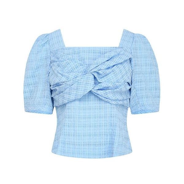 [부산점] 트위스트 스퀘어넥 블라우스 GR6A0BL321