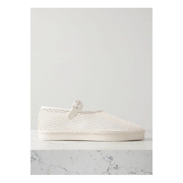 로플러 랜달 리타 가죽 트리밍 메쉬 플랫폼 메리 제인 플랫 1647597357822632