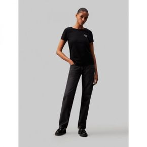 5002594 Calvin Klein MONOLOGO SLIM TEE 2 PACK - Basic T-shirt black