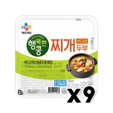  행복한콩 양념이잘배는 부드러운 찌개두부 290g x 9개