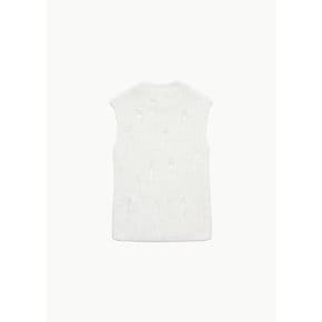 고셰 24SS GAUCHERE DISTRESSED SLEEVELESS CREWNECK IN WHITE