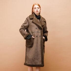 DOUBLE BUTTON MUSTANG COAT_KHAKI (S1824065A)