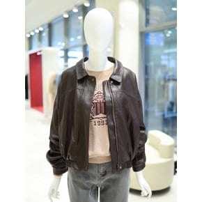 [여주점] 여성 루즈핏 레더 밴딩 점퍼 YL5AJ313