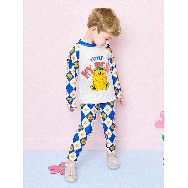 아가일체크베어래쉬가드수영복(플랩캡세트)