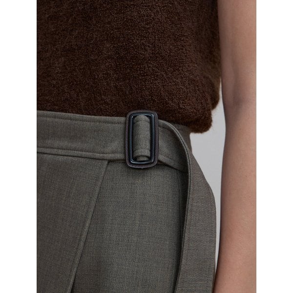 CAMDEN WRAP SKIRT, BROWN