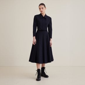 Pleated Skirt - Navy