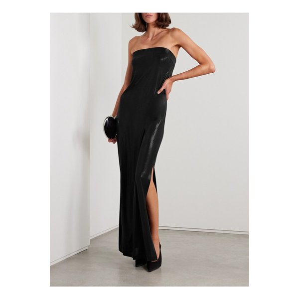 노마카말리 스트랩리스 스트레치 라메 맥시 드레스 블랙 1647597345390867