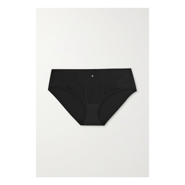 Motif Mesh, Tulle And Stretch-jersey Briefs 블랙 665933303132280