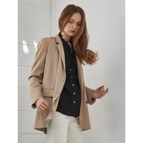 UNBALANCE SINGLE JACKET_BEIGE