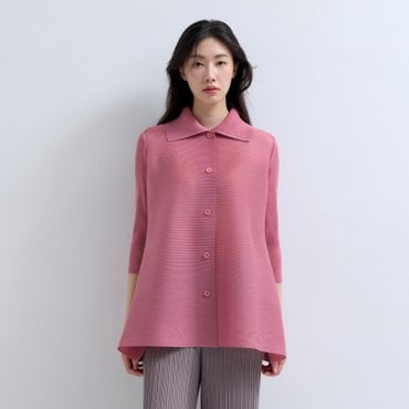 플리츠미 시그니처 플리츠 카라 롱 자켓_PPJKM025021