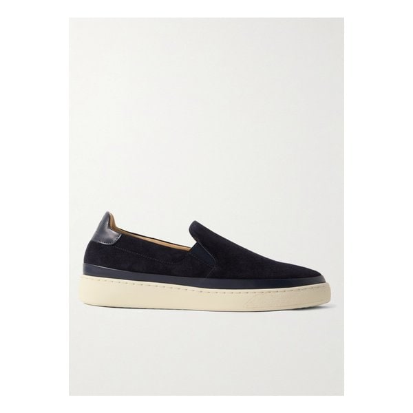 물로 가죽 트리밍 스웨이드 슬립온 스니커즈 1647597339488340