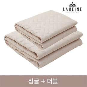 오트밀 탄소열선 카본매트 워셔블 양면 전기요 싱글+더블 세트상품