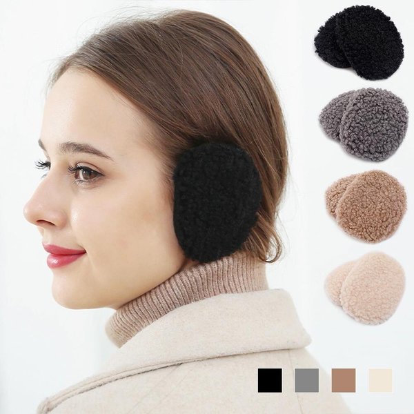 [옷자락] 여자 똑딱 남자 겨울 인조양털 에코퍼 뽀글이 귀마개
