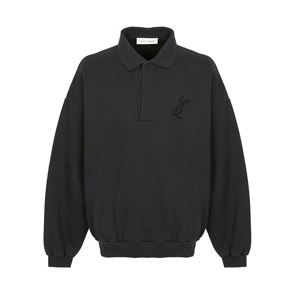 [부산점] 에센셜 남성 기모 맨투맨 192HO252042F VINTAGE BLACK