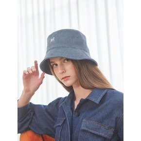 Coduroy bucket hat_blue