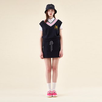 MARTINE GOLF [정상가 238000원]여성 허리 밴딩스트링 스커트 네이비 (Q0CQ10549)