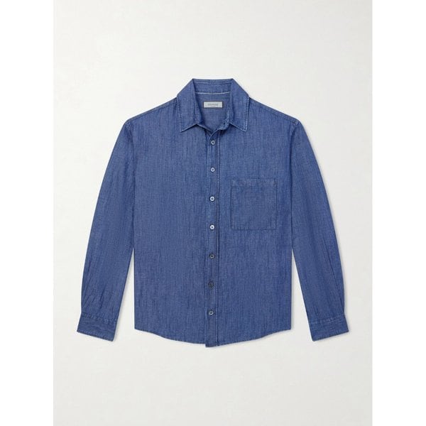 코튼 리넨 블렌드 버튼다운 칼라 셔츠 46376663163067682