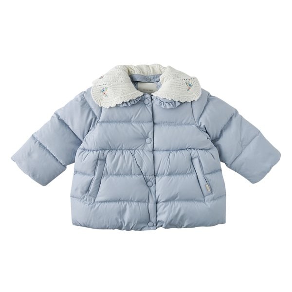 [여주점] [오프라벨 여주점] 밍크뮤 (BL) 니트카라솟다운점퍼 (34C14-114-12)