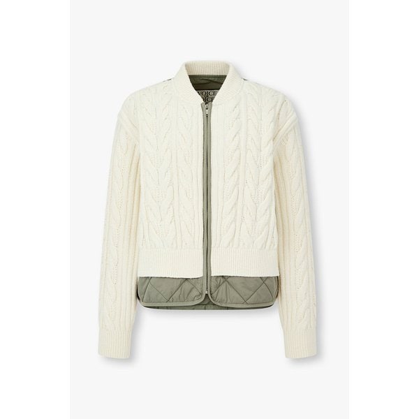 케이블 니트 패치 퀼팅 점퍼 7116150107106