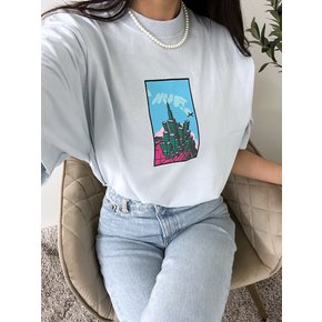 스카이 이즈 더 리미트 남녀공용 반팔 티셔츠 TS01948