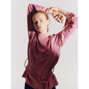 RIBBON SCARF T-SHIRT (PINK) (4colors)