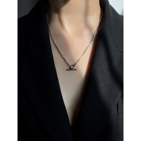 TOGGLE CHAIN NECKLACE_Silver