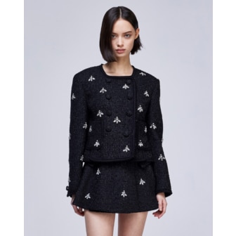 송지오 [파주점] [송지오우먼]송지오 오키드 스톤 트위드 스커트 블랙 WH2SK302BK