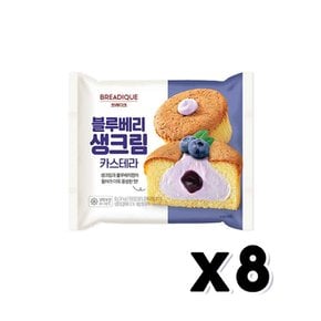 브레디크 블루베리 생크림카스테라 베이커리빵 90g x 8개