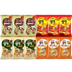  농심 쫄병스낵 매콤한맛 82g3개+숯불바베큐맛3개+안성탕면맛3개+짜파게티맛3개 총12개