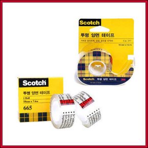 3M 스카치 투명 양면테이프19mm 7.6M/리필18mm 7.6M