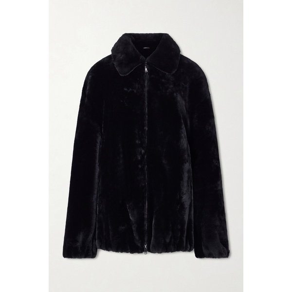 누어 해무어 블랙 시어링 봄버 재킷 46376663162988340