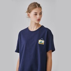 [지미테일러] Women 고흐 베드룸 액자 T-shirt 명화 반팔티 (navy blue)