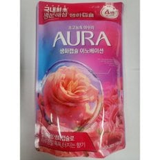 아우라 생화캡슐 고농축 섬유유연제 피오니로즈 680ml