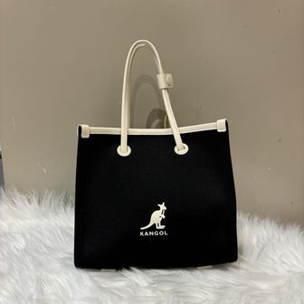 캉골 듀오 캔버스 토트백 2 3913 크림 Duo Canvas Tote Bag 2 3913 CREAM