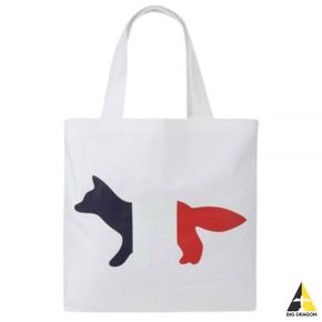 메종키츠네 TOTE BAG TRICOLOR FOX (AU05101WW0007-WHP100) (트리컬러 폭스 토트