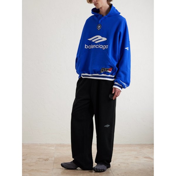 로고 프린트 로고 자수 와이드 조거 팬츠 46376663163024627