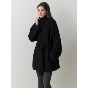 Ounce half wool coat (black)