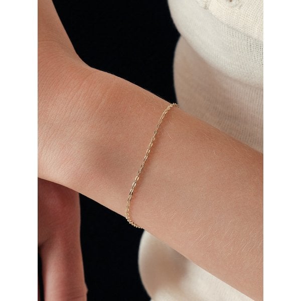 14k 루멘 할로우 체인 팔찌 (14K골드) LFB08