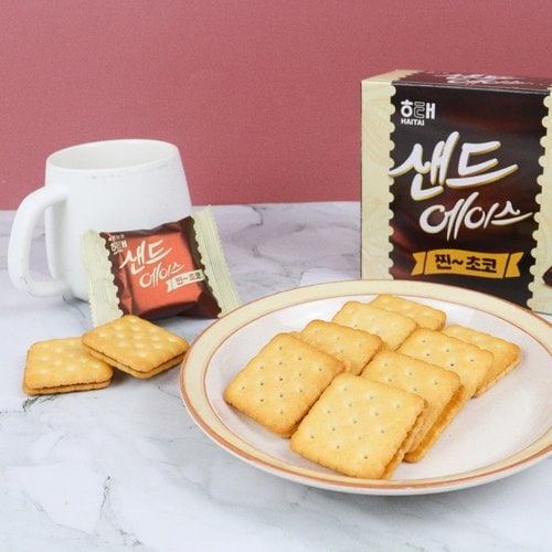 해태 샌드 에이스 찐 초코 204g x 5통 / 크래커 과자 간식 상품이미지 4