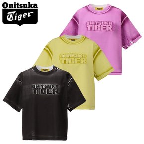 오니츠카타이거 DENIVITA 여성 로고 프린트 반팔 티셔츠 3컬러 2182B434
