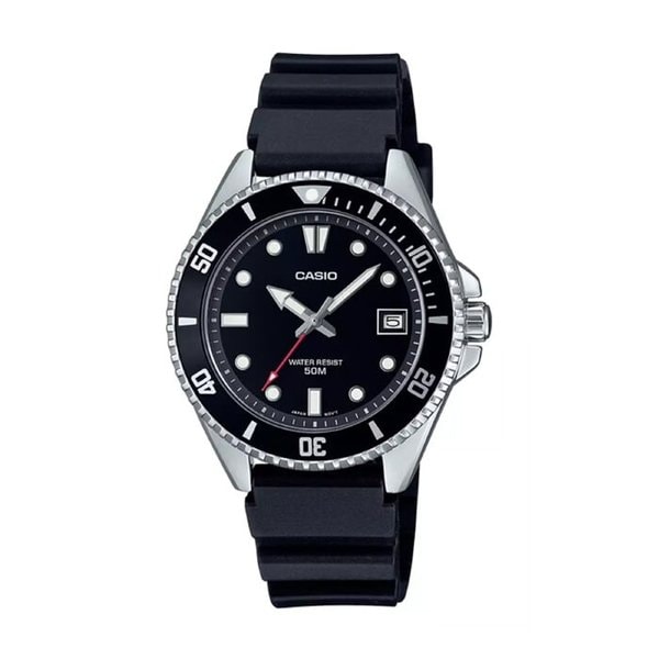 카시오 MDV-10-1A1 남성 흑새치 손목 시계