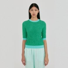 ZIGGIE Short Sleeve Knit Top - Green