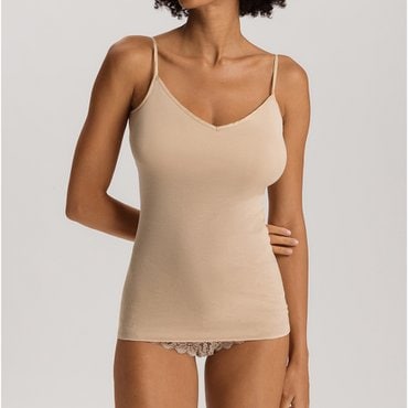 한로 Cotton Seamless 패디드 스파게티 탑(71605_iced cappuccino)