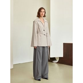 YY_Elegant waist belted coat