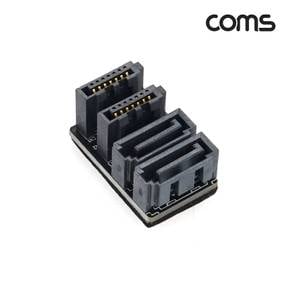 Coms SATA 연장 젠더 꺾임형 MFx2 2포트 180도 X ( 2매입 )