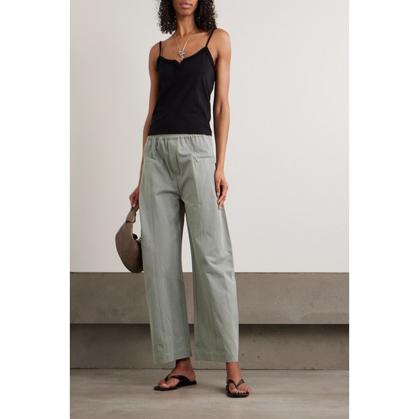 데이지 스튜디오 플리츠 코튼 트윌 배럴 팬츠 46376663163021222