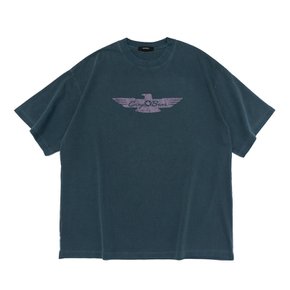 PIGMENT EAGLE OVERFIT HALF T-SHIRT (GREEN)