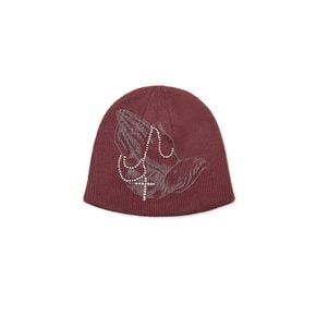 pray beanie [burgundy]